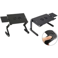 Столик - підставка для ноутбука з активним охолодженням Laptop Table T8 стіл-трансформер + 2 кулери