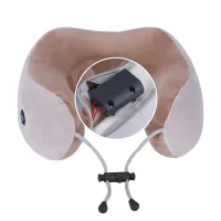 Масажна подушка для шиї з пам'яттю U-Shaped Upgrade Vibration Pillow від батарейок