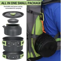 Набор туристической посуды Camping Cooking ∙ Компактный металлический набор Camping Cooking для походов и кемпинга
