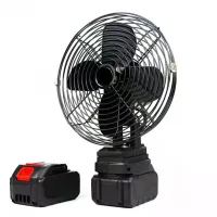 Акумуляторний вентилятор Lithium Electric Fan 48V чорний • Портативний бездротовий вентилятор з Li-ion акумулятором для дому, дачі, офісу та відпочинку