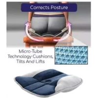 Ортопедична подушка для сидіння WOW Pure Posture Memory Foam Сидіння ортопедичне на стілець / автокрісло для розвантаження хребта