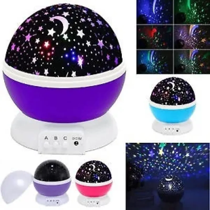 Нічник - проектор Зіркове небо Star Master Dream Обертання 360° Біле + RGB сяяння