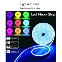 Неонова світлодіодна стрічка LED Neon Strip 5 м · Неоновий RGB гнучкий шнур з керуванням від телефону