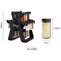 Карусель для спецій 360° Spice Rack на 18 баночок · Кухонний органайзер – спецівниця на підставці, що обертається