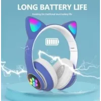 Дитячі бездротові навушники Bluetooth з LED котячими вушками котика Cat 28