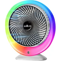 Настільний вентилятор з підсвіткою Mini fan VU-04 • Міні-вентилятор з батареєю 1200 мАг, LED-підсвіткою та 3 режимами обдування
