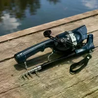 Вудка AND5979 133 см з котушкою • Складна рибальська вудка Fishing Rod 133 см для аматорської риболовлі, поїздок і відпочинку