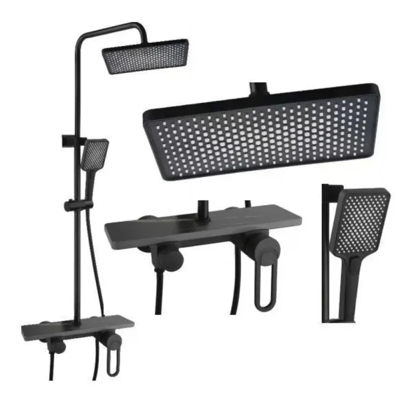 Змішувач для ванної кімнати Shower Set AND YLN16001H • Душова система з верхнім душем, ручною лійкою та стійкою
