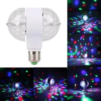 Диско - лампа с вращающимся патроном Led lamp RGB Диско шар