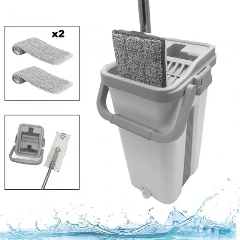 Швабра з відром комплект Scratch Cleaning Mop G3 Middle з автоматичним віджимом і складною ручкою