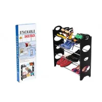 Полиця для взуття органайзер Amazing Stackable Shoe Rack ∙ Стійка - етажерка взуттєва на 4 полиці