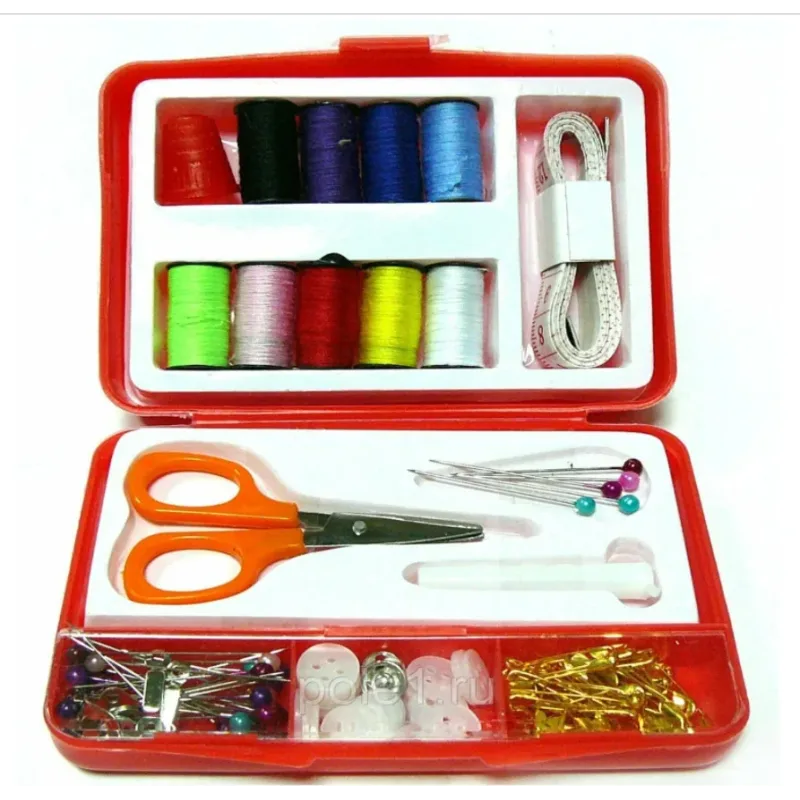Компактний набір для шиття Insta Sewing Kit tasy ∙ Швейний набір для дому ∙ Нитки / голки / шпильки / ножиці / сантиметр / наперсток