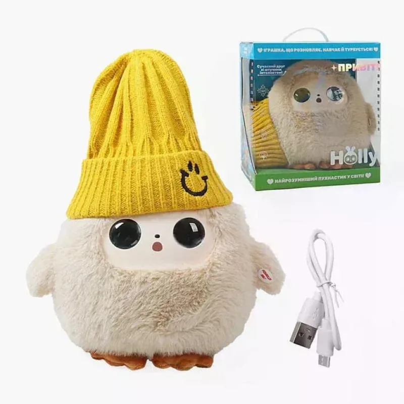 Интерактивная мягкая игрушка с ИИ AI Smart Plush Toy • Умная плюшевая игрушка-компаньон с голосовым общением, Wi-Fi и 40+ языками