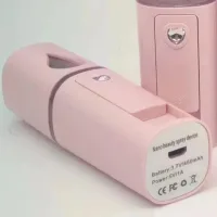Портативний зволожувач для обличчя Nano Mist Soraver AND MSK-3445 рожевий • Нано-розпилювач для шкіри обличчя AND MSK-3445 з холодним туманом та USB-зарядкою рожевий