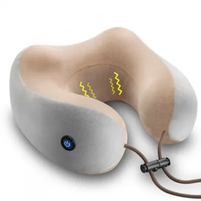 Масажна подушка U-shaped Massage pillow для шиї та спини інфрачервоний роликовий масажер