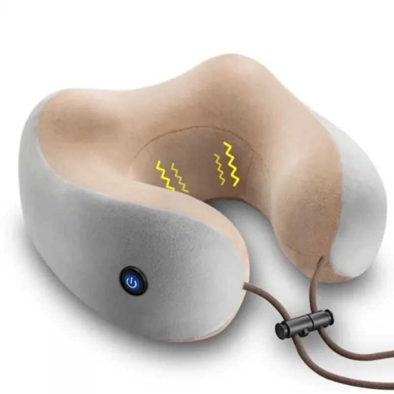 Масажна подушка U-shaped Massage pillow для шиї та спини інфрачервоний роликовий масажер