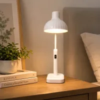 Настольная LED-лампа PM-6612 4 Вт белая • Аккумуляторная настольная лампа PM-6612 1500 мАч с Type-C, сенсорным управлением и гибкой ножкой 360°