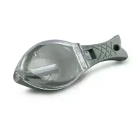 Рыбочистка Fish Scale Scraper with Cover с контейнером для чешуи • Ручной скребок-нож для чистки рыбы с крышкой и лезвием из нержавеющей стали