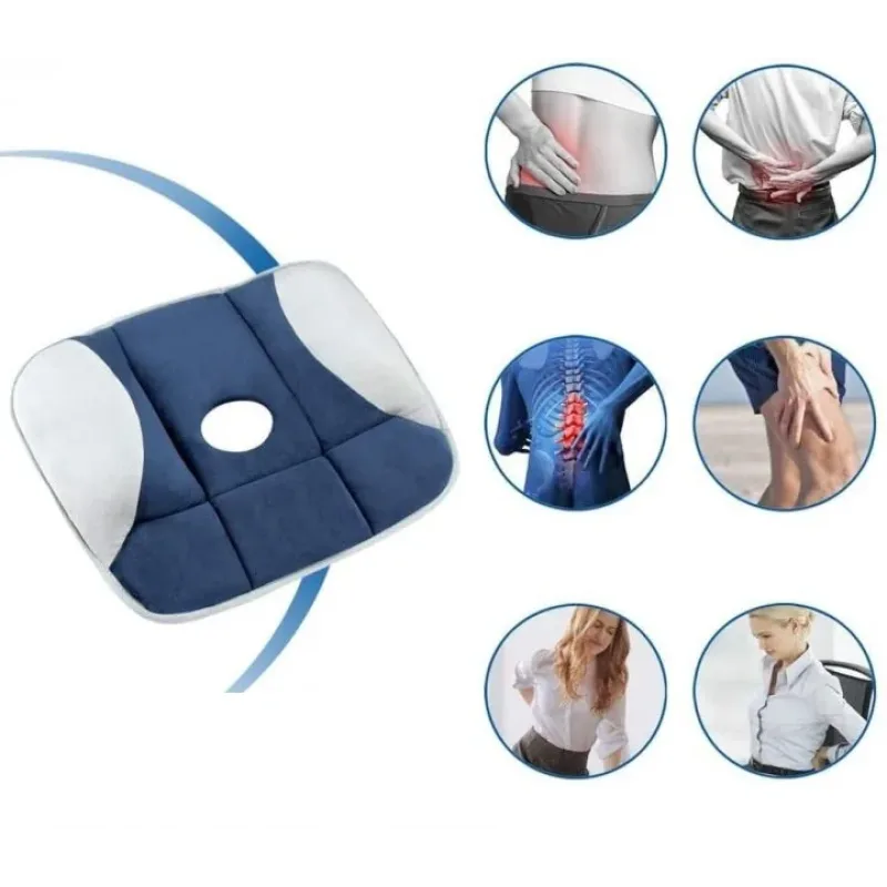 Ортопедична подушка для сидіння WOW Pure Posture Memory Foam Сидіння ортопедичне на стілець / автокрісло для розвантаження хребта