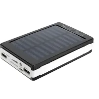Портативное зарядное устройство с фонариком Solar Power Bank mAh ∙ Зарядное устройство Power Bank Solar mAh с LED фонариком
