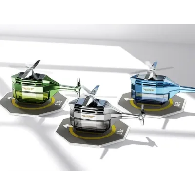 Автомобільний ароматизатор Вертоліт на сонячній батареї Drone Car Fragrance із обертанням 360°