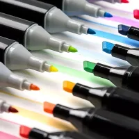 Набір двосторонніх художніх маркерів для скетчингу 36 шт. / Маркери для малювання на папері Sketch Marker Touch Raven