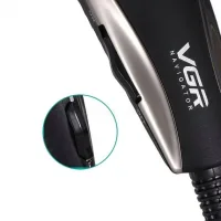 Професійна машинка для стрижки волосся від мережі VGR V-033 USB Pro, 9 Вт з насадками 3-12 мм і ножицями в комплекті
