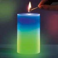 Воскова свічка зі справжнім полум'ям та RGB підсвіткою Candled Mood Madic