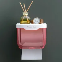 Пластиковий водонепроникний бокс - тримач туалетного паперу та серветок Tissue Box з поличкою для ванної кімнати
