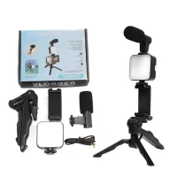 Комплект для влогінгу VIDEO-MAKING KIT AY49 для смартфона з перехідником Type-C • Набір блогера для телефону 4в1 AY-49