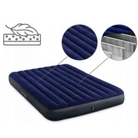 Надувной матрас INTEX MA633 203×152×25 см темно-синий • Двуспальный надувной матрас INTEX MA633 с насосом, флокированным верхом и нагрузкой до 270 кг
