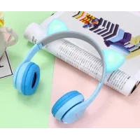 Дитячі бездротові Bluetooth навушники Cat Y47 з мікрофоном та котячими вушками, що світяться