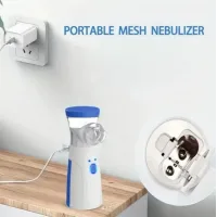 Портативний небулайзер Mesh Nebulizer JSL-W302 ∙ Ультразвуковий ручний інгалятор + 2 маски для домашнього використання