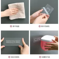 Пластиковий водонепроникний бокс - тримач туалетного паперу та серветок Tissue Box з поличкою для ванної кімнати