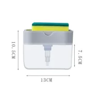 Кухонный диспенсер - органайзер для губки Soap Pump Caddy с дозатором моющего средства, 380 мл, арт. 48-809