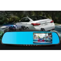 Відеореєстратор – дзеркало Blackbox DVR AK47 з камерою заднього виду ∙ Автомобільний реєстратор на 2 камери Full HD ∙ Режим фото 5 МП ∙ Датчик руху/удару ∙ Нічна зйомка ∙ Мікрофон