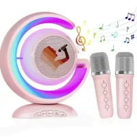 Лампа-ночник YS-110 с RGB-подсветкой и караоке, с двумя микрофонами ∙ Многофункциональная лампа-колонка YS-110