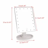 Квадратное настольное зеркало с подсветкой LED Smart Touch Mirror для макияжа