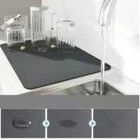 Коврик для сушки посуды PVC mat 40×30 см • Кухонный коврик-подставка 40×30×0,4 см для тарелок, чашек и столовых приборов