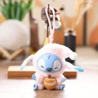 Брелок Стич Labubu 15 см в коробке-сюрпризе Eat Something Before Sleep • Коллекционная фигурка-аксессуар Stitch Лабубу на рюкзак и ключи