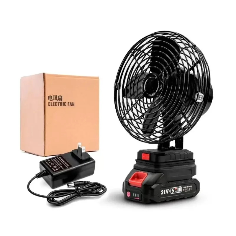 Акумуляторний вентилятор 8″ VAP-8 21V • Переносний вентилятор з 2 акумуляторами