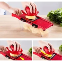 Овочерізка - мультислайсер Mandoline Slicer 6 in 1 · Тертка – шатківниця для овочів та фруктів з контейнером