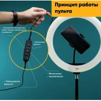Кільцева LED лампа S31 Світлодіодна лампа USB з кріпленням тримачем телефону, 33см