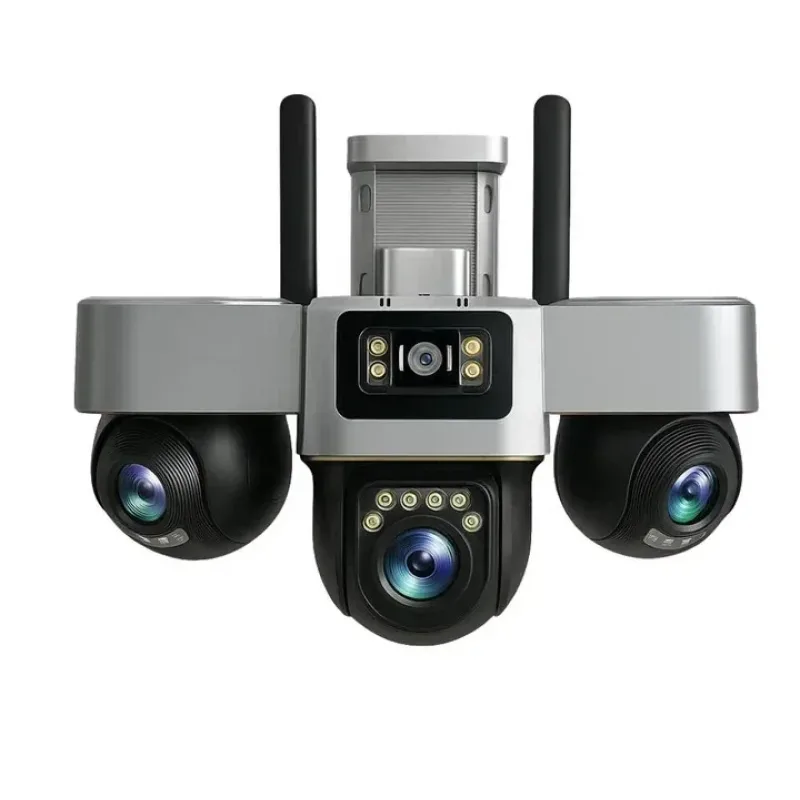 4G камера відеоспостереження Smart Net Camera V380 біла • Вулична IP-камера з 3 незалежними поворотними об’єктивами, SIM-карткою та нічним баченням