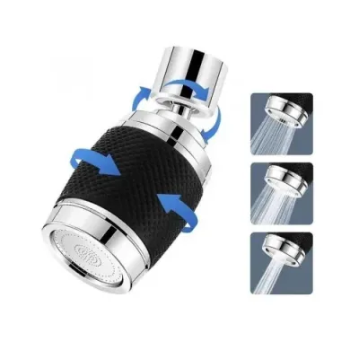 Аератор DT-1222 360° з фільтром • Насадка на кран 360 Faucet Universal Pipe DT-1222 з 3 режимами та поворотним розпилювачем