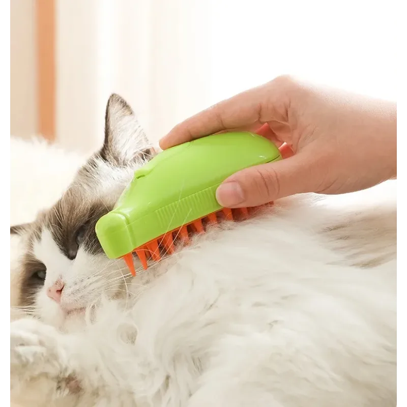 Парова щітка PET SPRAY BRUSH для вичісування вовни собак та котів з розпилювачем · USB зарядка