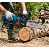 Акумуляторна ланцюгова пилка DOMOTEC Chain Saw 12″/16″ 96V • Садова акумуляторна пилка DOMOTEC Chain Saw 12″/16″ 96V з 2 шинами 305/406 мм і 2 акумуляторами