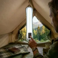 Надувний кемпінговий ліхтар KL-D90 • Акумуляторний LED-світильник для намету з USB-C, магнітним кріпленням та IP66