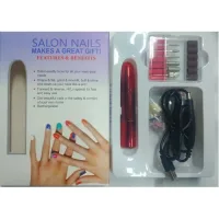 Фрезер для маникюра и педикюра Flawless Salon Nails красный • Портативная машинка для ногтей с насадками для домашнего ухода