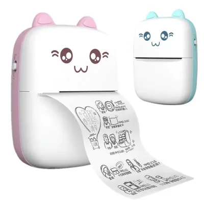 Портативний дитячий Bluetooth принтер Mini printer бездротовий з термодруком без чорнил ∙ Android / IOS ∙ USB зарядка